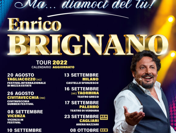 Enrico Brignano arriva in Sicilia con lo spettacolo “Ma…diamoci del tu!”