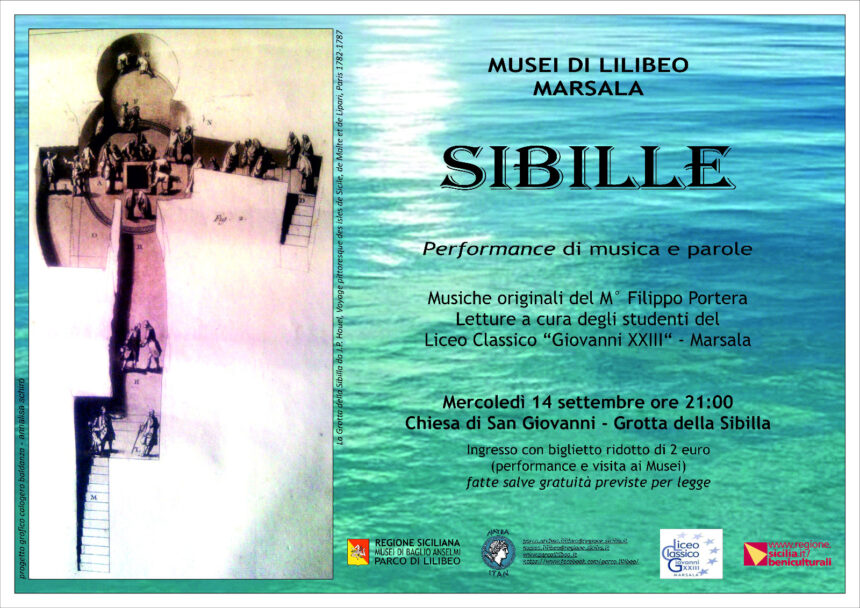 Oggi alle ore 21 Musica e parole “Sibille” nella Chiesa di San Giovanni al Boeo e Grotta della Sibilla – Marsala