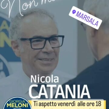 Il neo deputato regionale Nicola Catania (FdI) ringrazierà gli elettori a Marsala venerdì 28 settembre alle ore 18 presso il comitato di Via Crispi