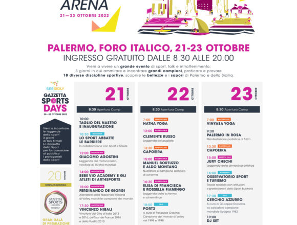 Palermo Sport Tourism Arena: ecco il programma della tre giorni al Foro Italico Palermo Sport Tourism Arena: ecco il programma della tre giorni al Foro Italico