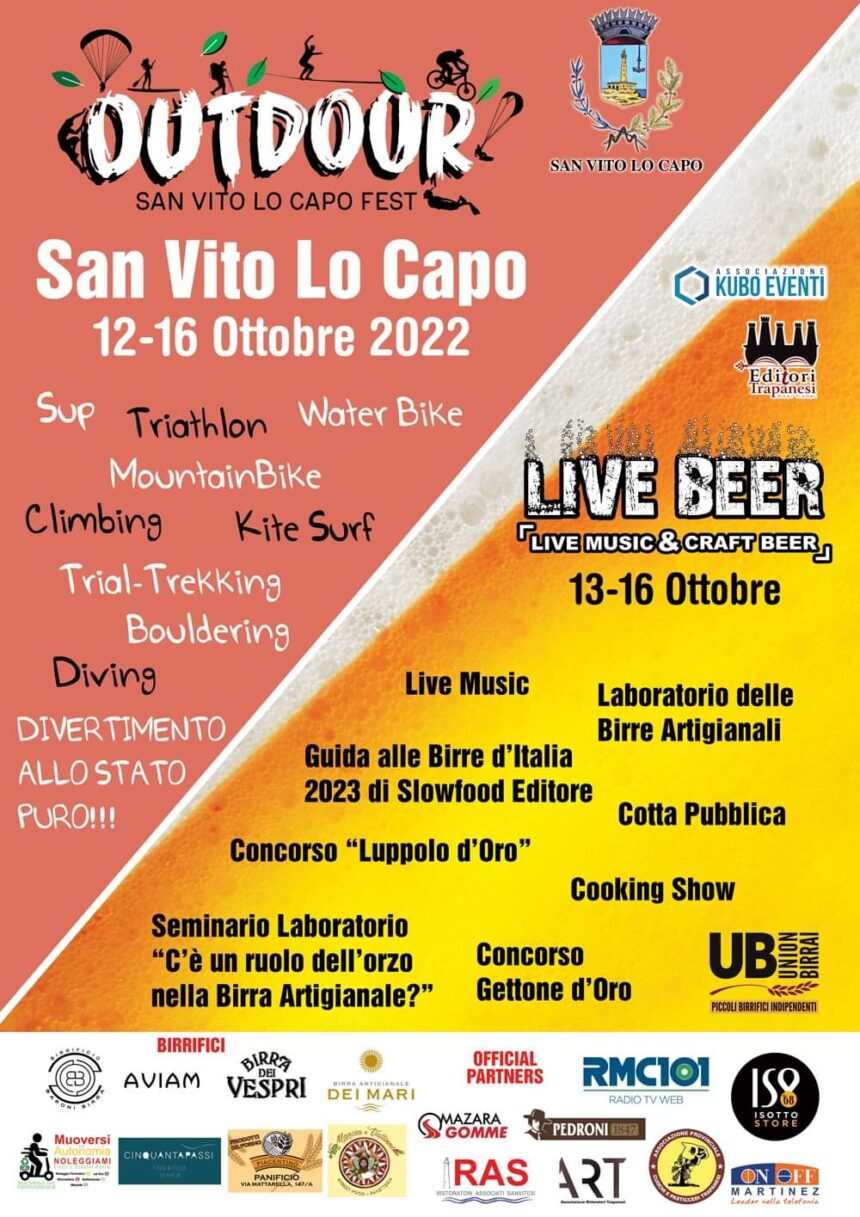 Tutto pronto per l’Outdoor San Vito Lo Capo Fest  e il Live Beer – Live Music e Craft