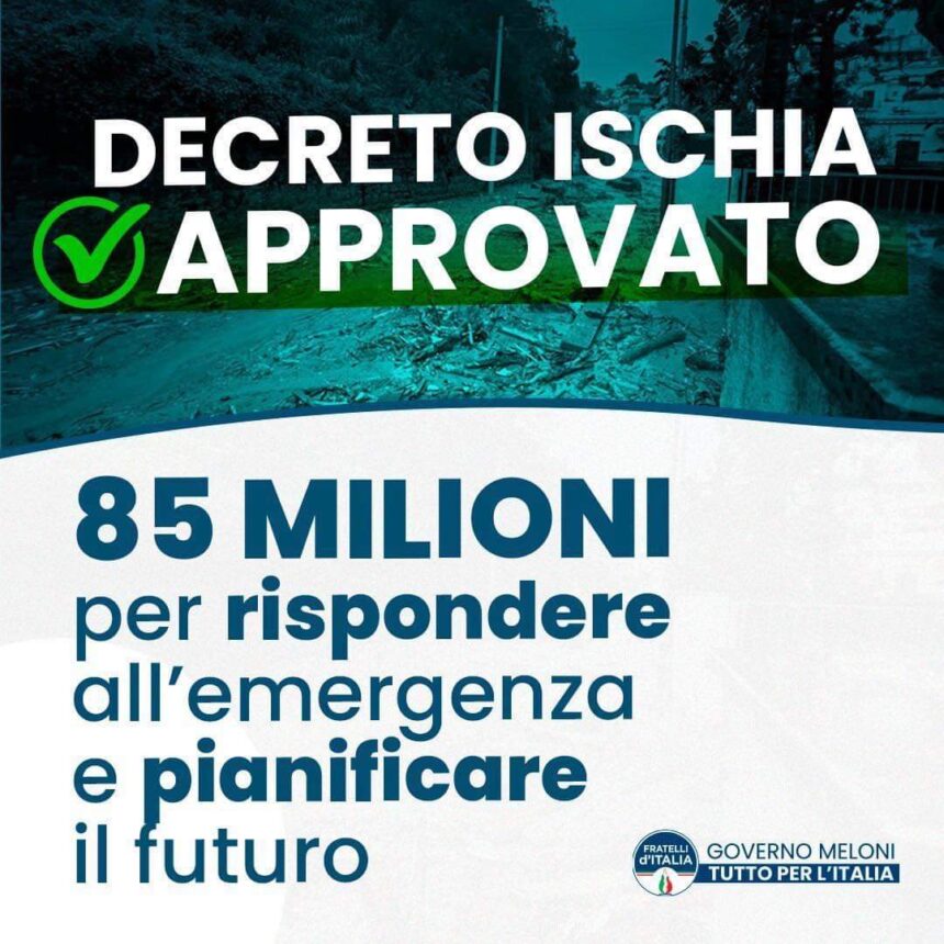 APROVATO IL DECRETO ISCHIA