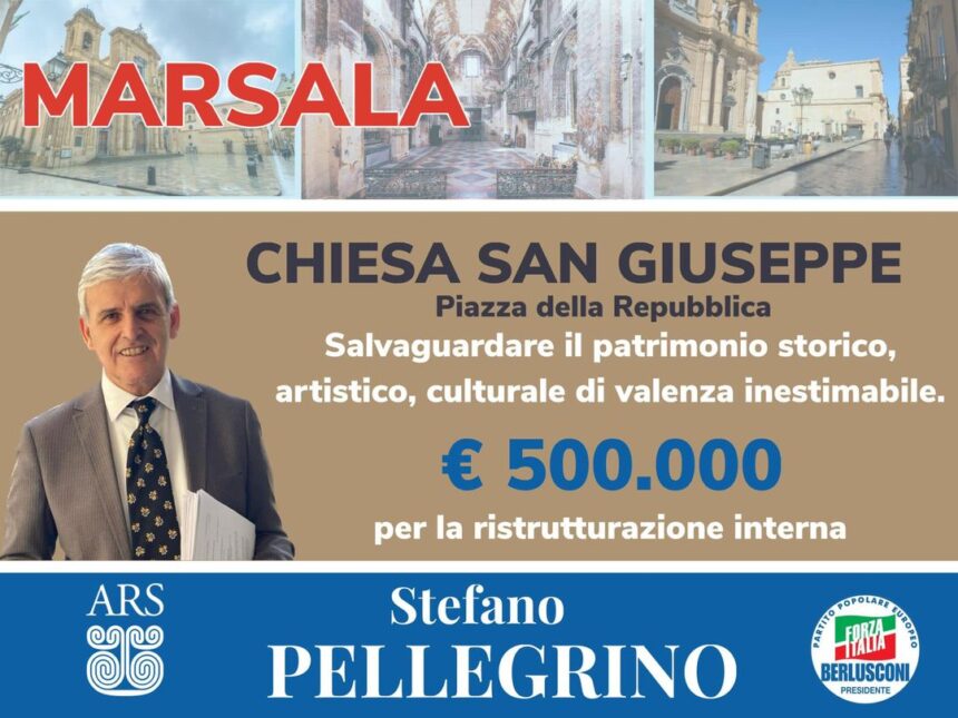 MARSALA: 500.000 € per la ristrutturazione interna della Chiesa di San Giuseppe