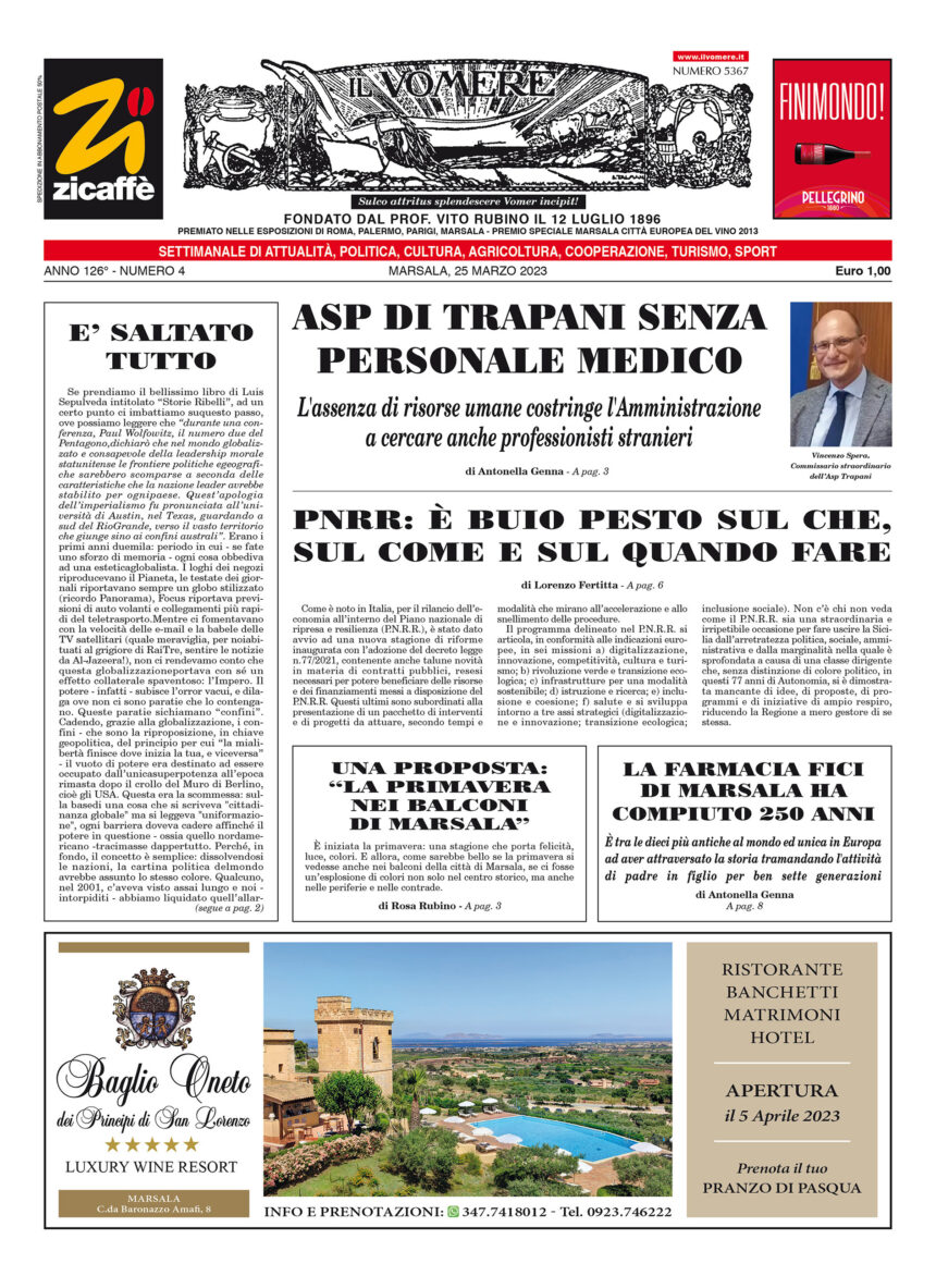 Siamo in edicola con il Vomere