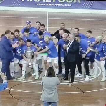 La Futsal di calcio a 5 Marsala vince la Coppa Italia nazionale di serie C al Palasport di Parma