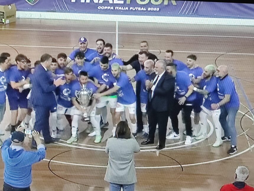 La Futsal di calcio a 5 Marsala vince la Coppa Italia nazionale di serie C al Palasport di Parma