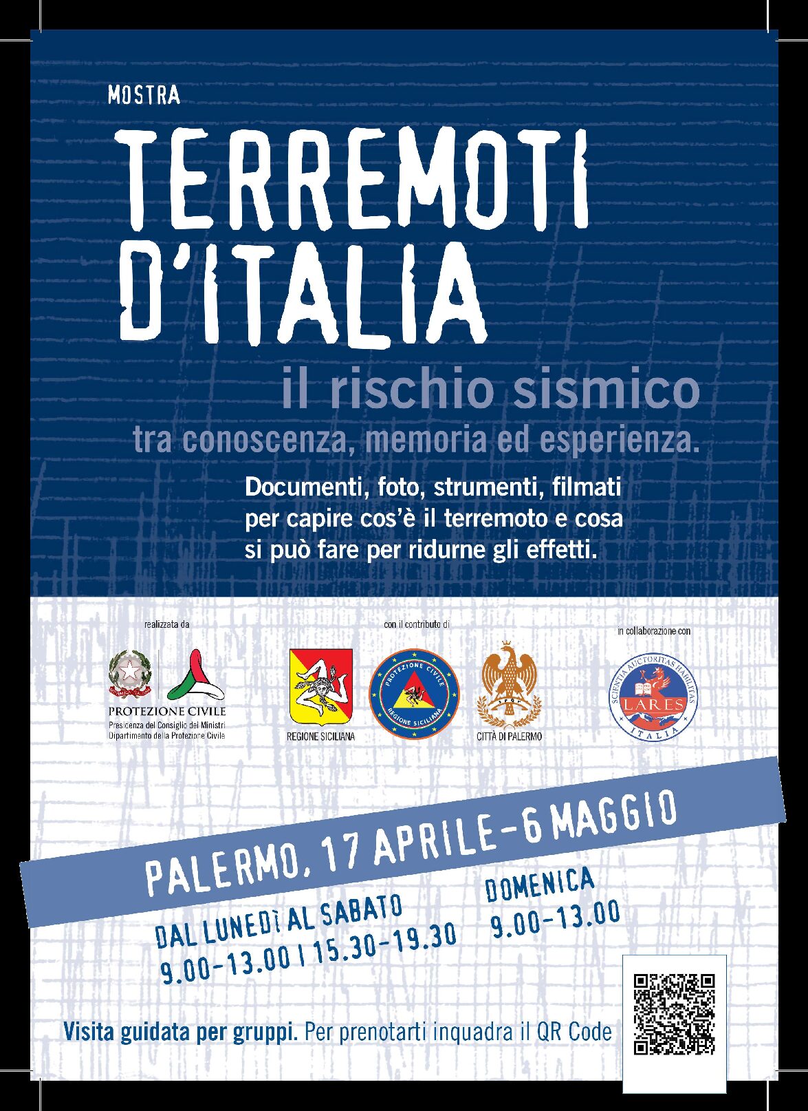 Terremoti d’Italia, lunedì a Palermo l’inaugurazione della mostra itinerante della Protezione civile