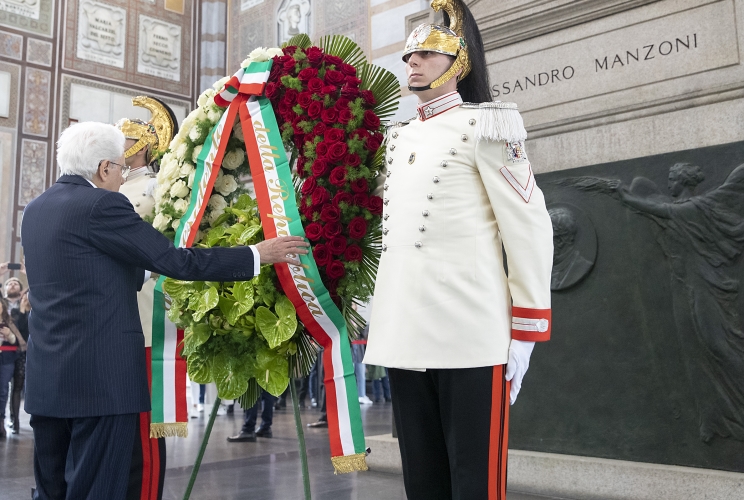 Il Presidente Mattarella a Milano per i 150 anni della morte di Alessandro Manzoni