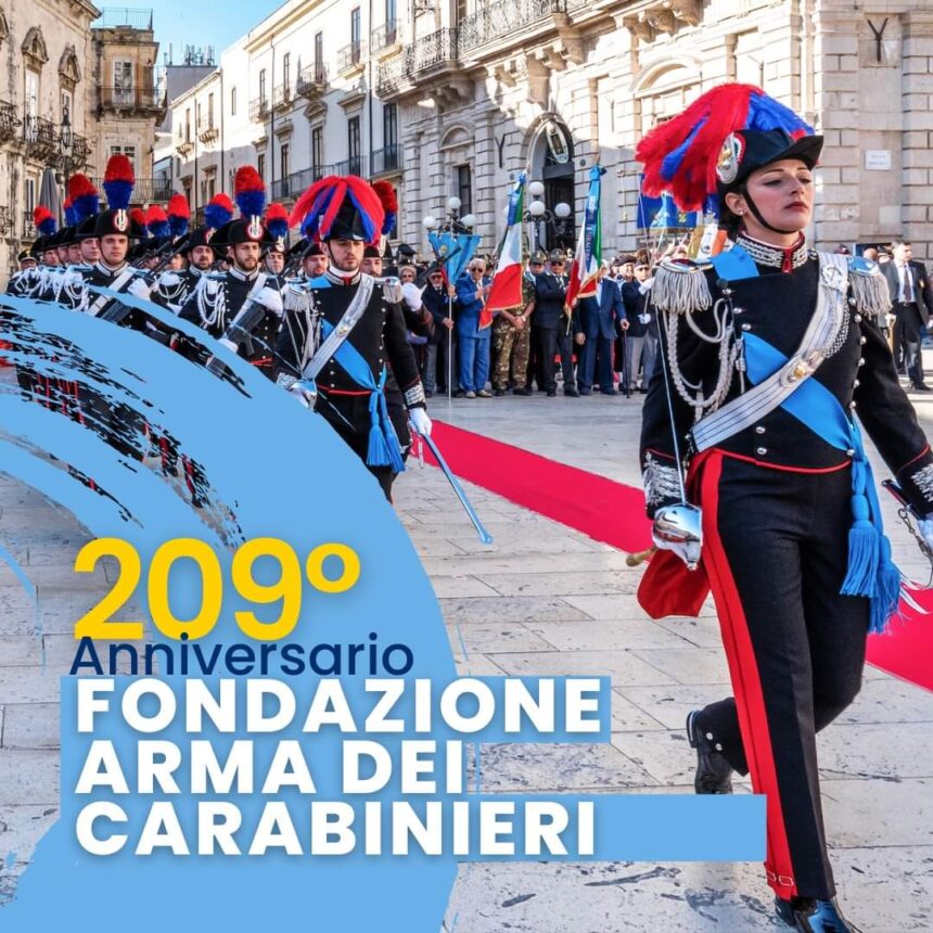 209 anniversario Arma dei Carabinieri. Il Ministro Musumeci:”Due secoli a servizio della Patria e dei cittadini”