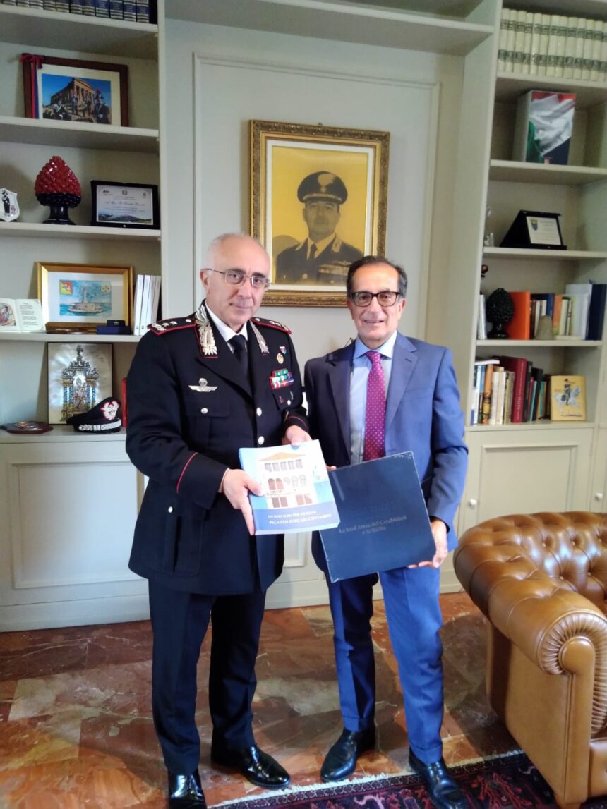 Sicurezza e contrasto alle irregolarità nel mondo del lavoro, incontro tra il Comandante della Legione Carabinieri Sicilia e il Direttore Regionale Inail Sicilia