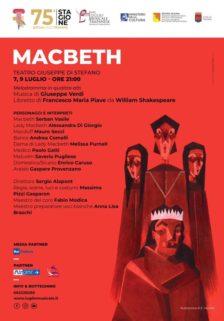 “Macbeth” al Luglio Musicale Trapanese: un cast d’eccezione per un’esperienza indimenticabile