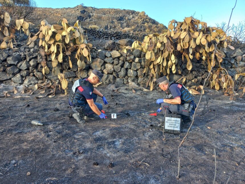 PANTELLERIA ,I CARABINIERI FORESTALI DEFERISCONO ALL’AUTORITÀ GIUDIZIARIA IL PRESUNTO RESPONSABILE DI UN INCENDIO BOSCHIVO SULL’ISOLA