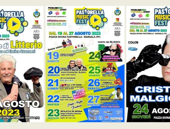 Marsala, dal 20 al 27 agosto Pastorella Music Fest: 8 giorni di spettacoli, musica, moda, sagre e raduni