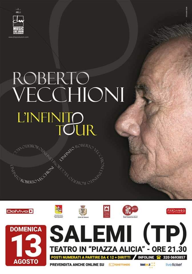 Roberto Vecchioni Inifinito Tour a Salemi il 13 agosto
