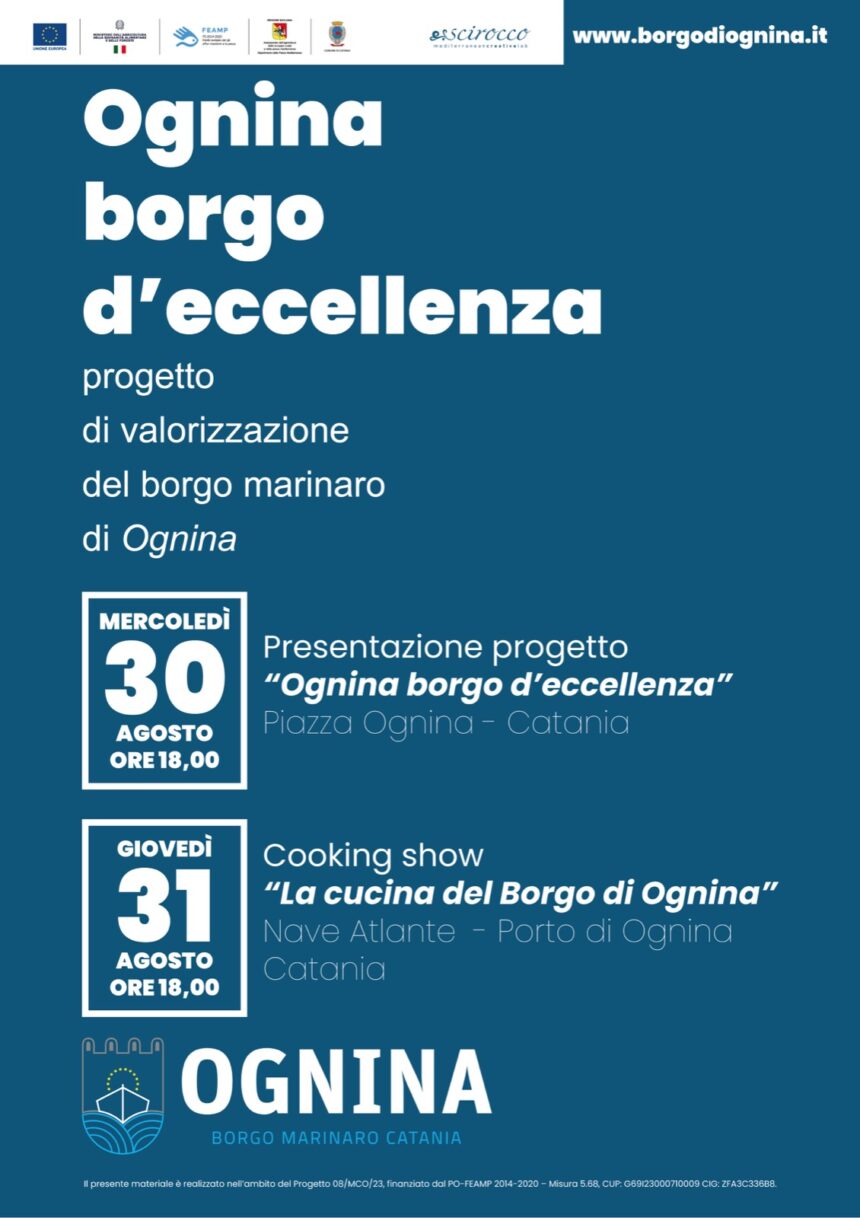 “Ognina borgo di eccellenza”, al via il progetto dedicato alla scoperta dell’antico borgo marinaro e delle sue tradizioni