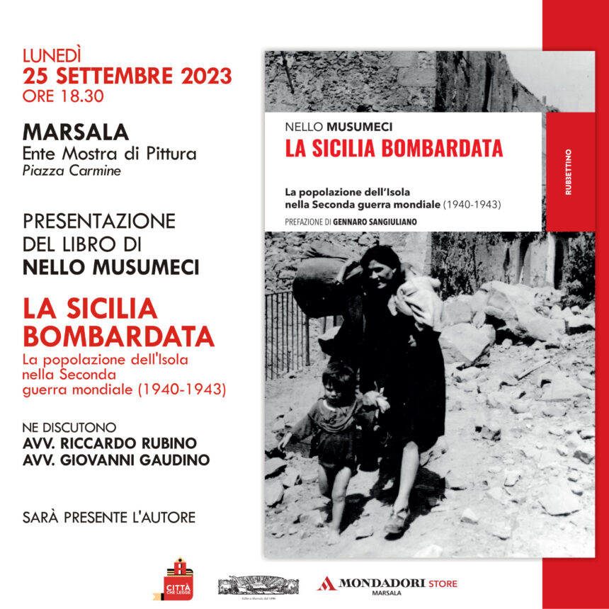 “SICILIA BOMBARDATA”. IL LIBRO DI NELLO MUSUMECI SARA’ PRESENTATO A MARSALA IL PROSSIMO 25 SETTEMBRE. GENNARO SANGIULIANO: “I SICILIANI RISCRISSERO, SOTTO LE BOMBE, IL CONCETTO DI SPIRITO NAZIONALE”