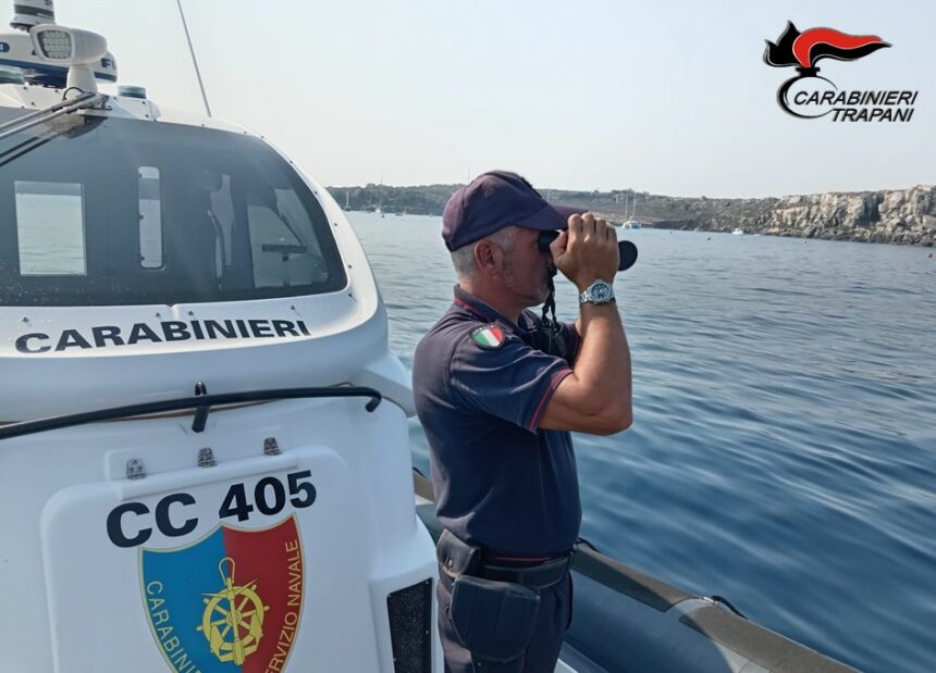 FAVIGNANA, CONTROLLI E SANZIONI DEL BATTELLO CC405. CONTRASTO AL NOLEGGIO ABUSIVO, SANZIONI PER QUASI 20 MILA EURO