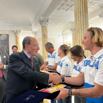 Sport, Schifani riceve a Palazzo d’Orleans la nazionale italiana di wakeboard