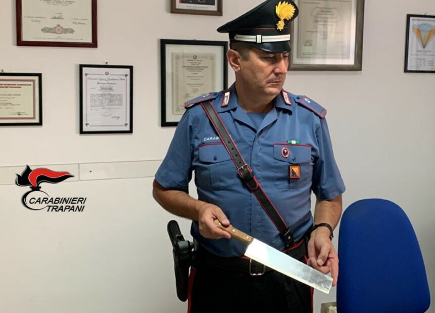 BONAGIA (TP): SCAGLIA IL PITBULL CONTRO I CARABINIERI E PROVA A COLPIRLI CON UNA MANNAIA. ARRESTATO 25ENNE PER TENTATO OMICIDIO