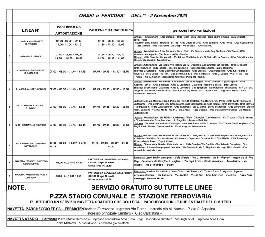 Ricorrenze 1 e 2 Novembre: limitazioni alla circolazione veicolare nelle vie di accesso al cimitero