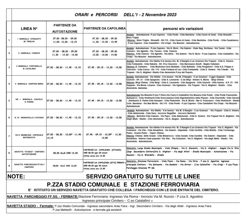 Ricorrenze 1 e 2 Novembre: limitazioni alla circolazione veicolare nelle vie di accesso al cimitero