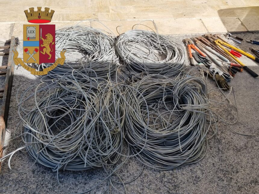 Rubano cavi telefonici: 2 arresti della Polizia di Stato a Trapani