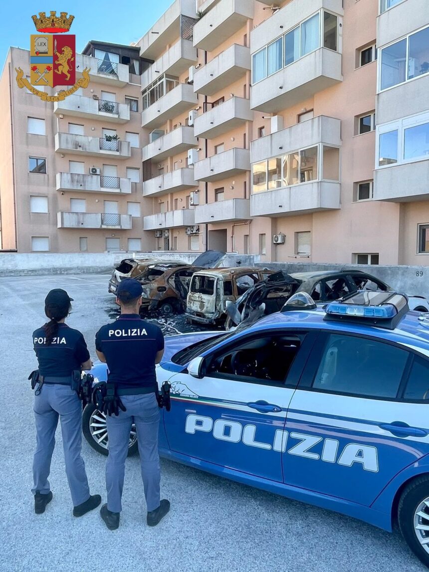 Marsala, incendio di auto. Arrestato presunto autore