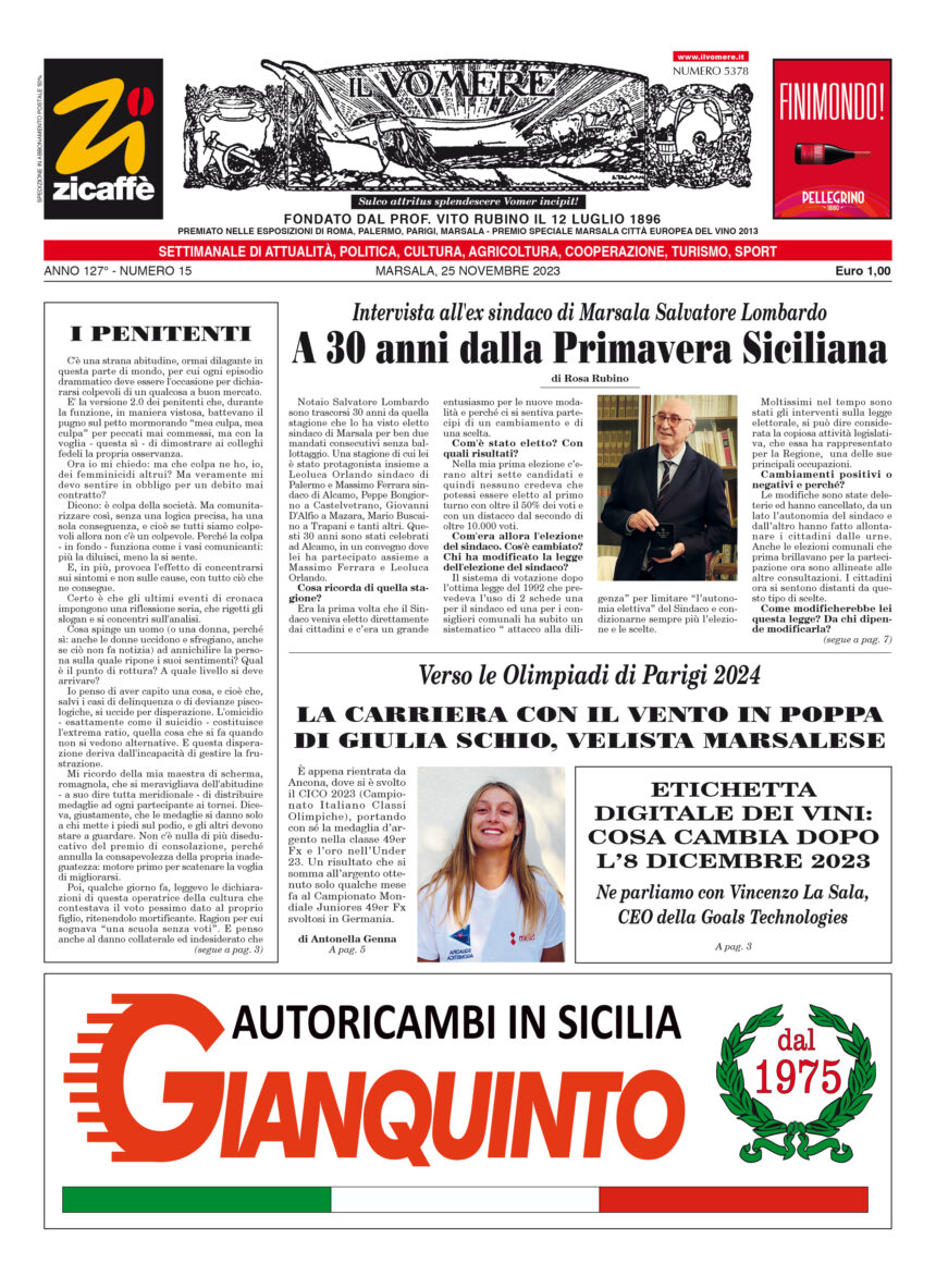 Siamo in edicola con il Vomere