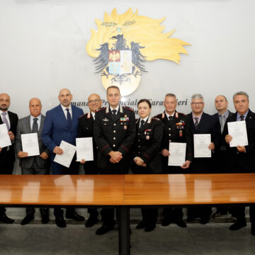 Cerimonia di consegna di Encomi ai Carabinieri del Comando Provinciale di Palermo