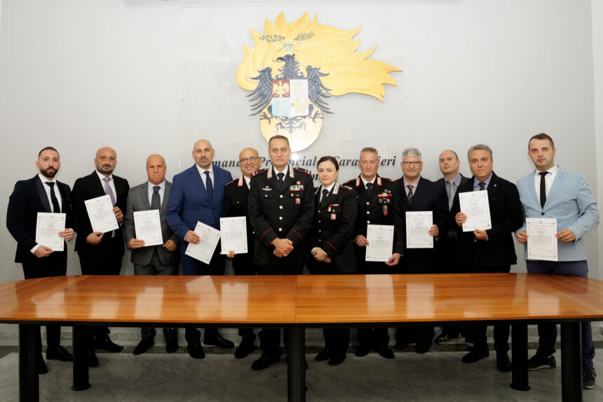 Cerimonia di consegna di Encomi ai Carabinieri del Comando Provinciale di Palermo
