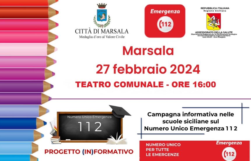 Domani a Marsala la presentazione del numero unico per le emergenze 112