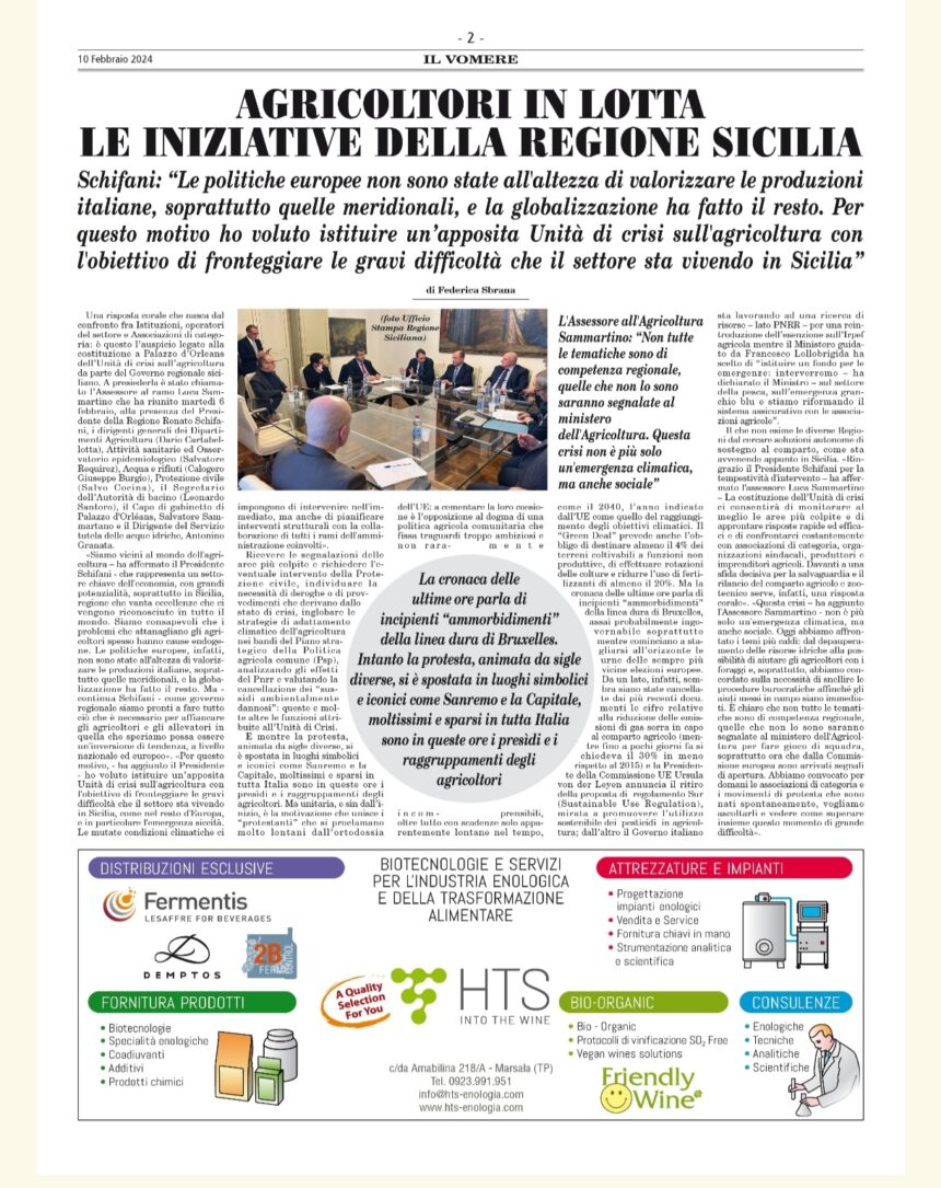 Così Il Vomere apre la sua prima pagina