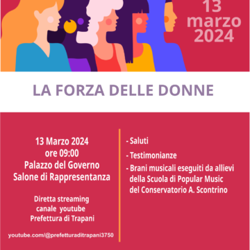 Prefettura di Trapani: iniziative in occasione della “Giornata Internazionale della Donna”