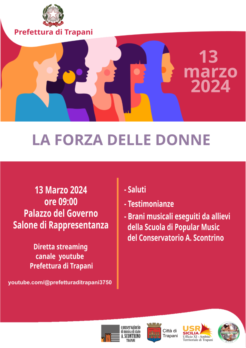 Prefettura di Trapani: iniziative in occasione della “Giornata Internazionale della Donna”