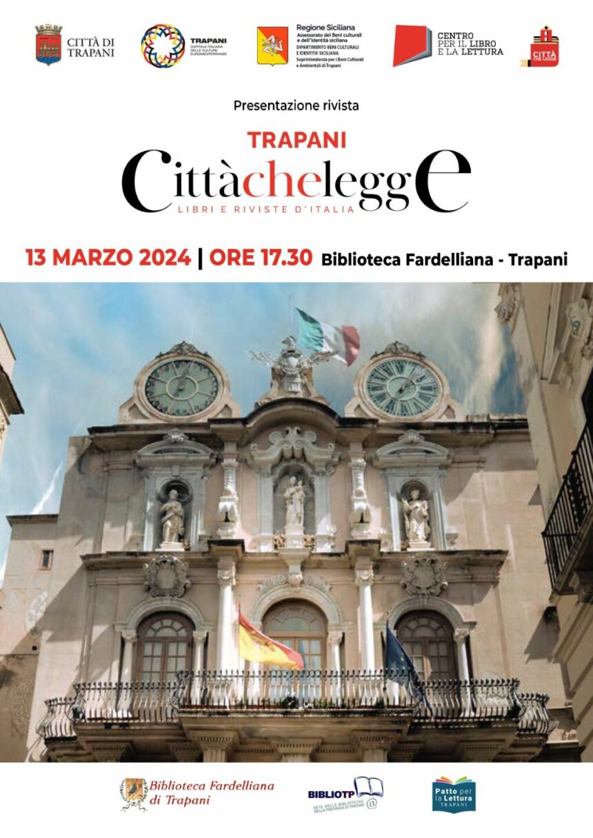 Si presenta la rivista del Cepell del Ministero della Cultura, “Città che legge – Libri e Riviste d’Italia” dedicata alla città di Trapani