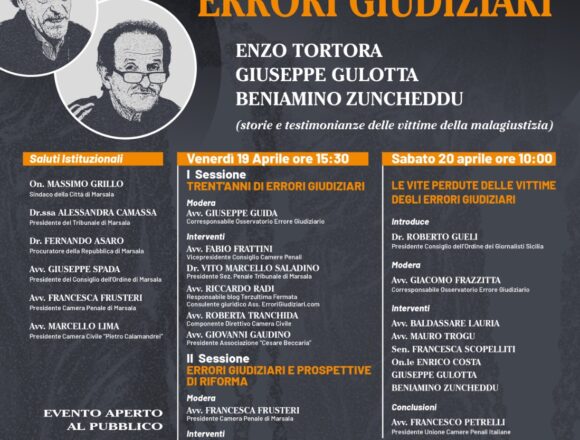 Errori giudiziari, se ne parla a Marsala Errori giudiziari, se ne parla a Marsala