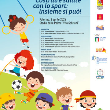 Costruire salute con lo sport, lunedì 8 aprile giornata dedicata ai giovani a Palermo