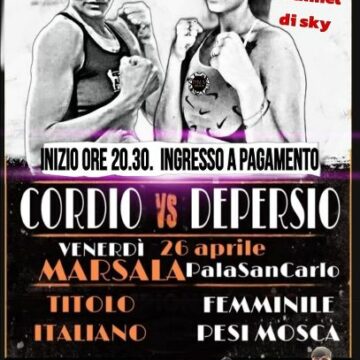 Campionato Italiano di Boxe femminile, Giacoma Cordio affronterà la romana Aurora De Persio